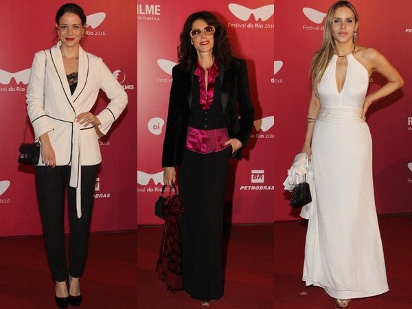 Leandra Leal, Christiane Torloni e Leona Cavalli durante a festa de abertura da 18ª edição do Festival do Rio (Foto: AgNews)